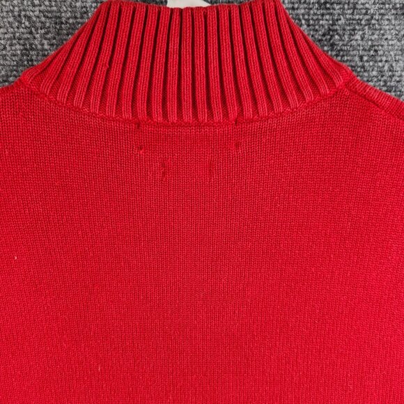 Polo Ralph Lauren Full Zip XL Red Knit Blue Pony Logo Cotton Men Jacket Sweater - Picture 15 of 15